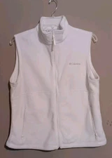 Columbia White Fleece Vest Full-Zip (Women's XL)