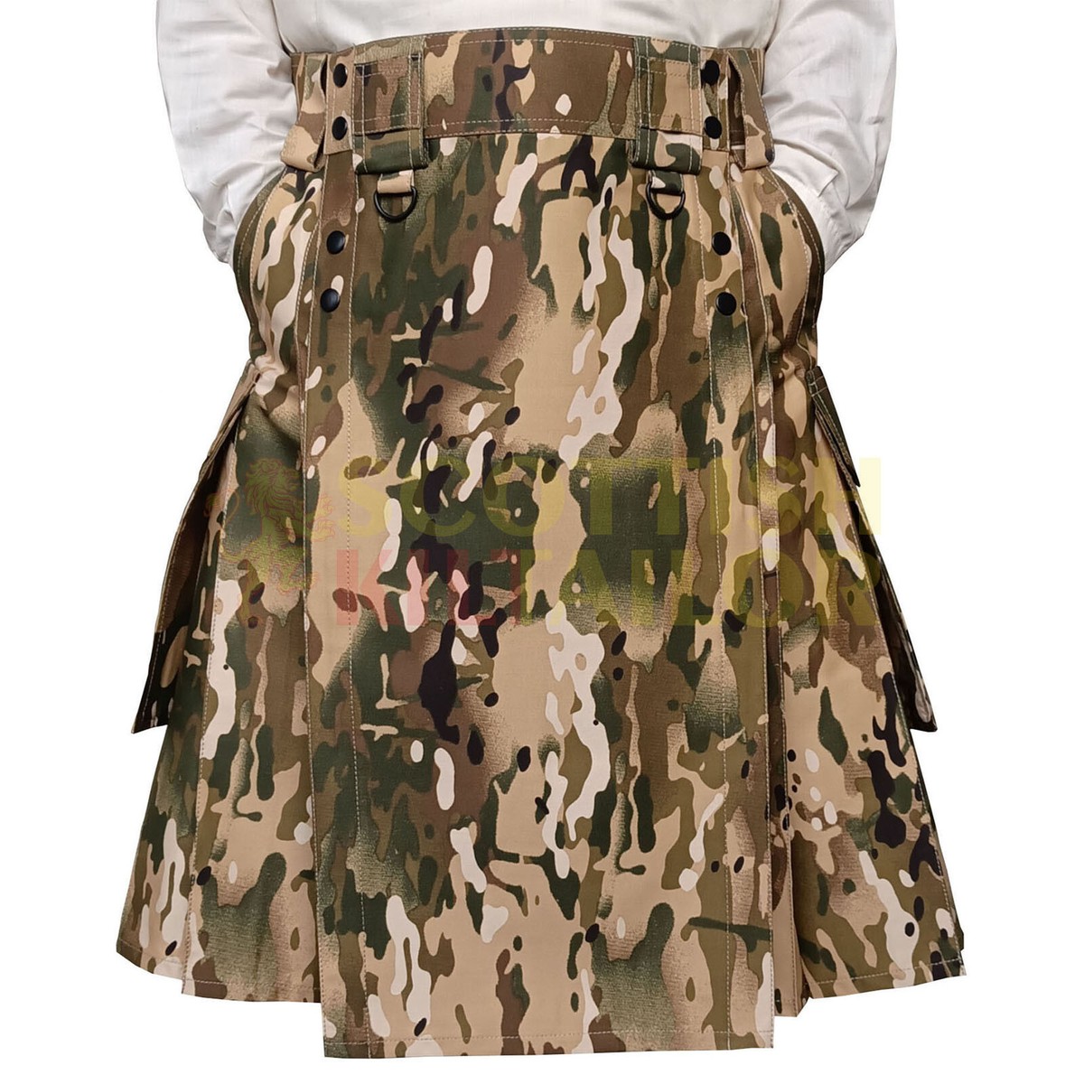 Handmade Utility Kilt For Men Tactical Duty Utility Kilt Multicam