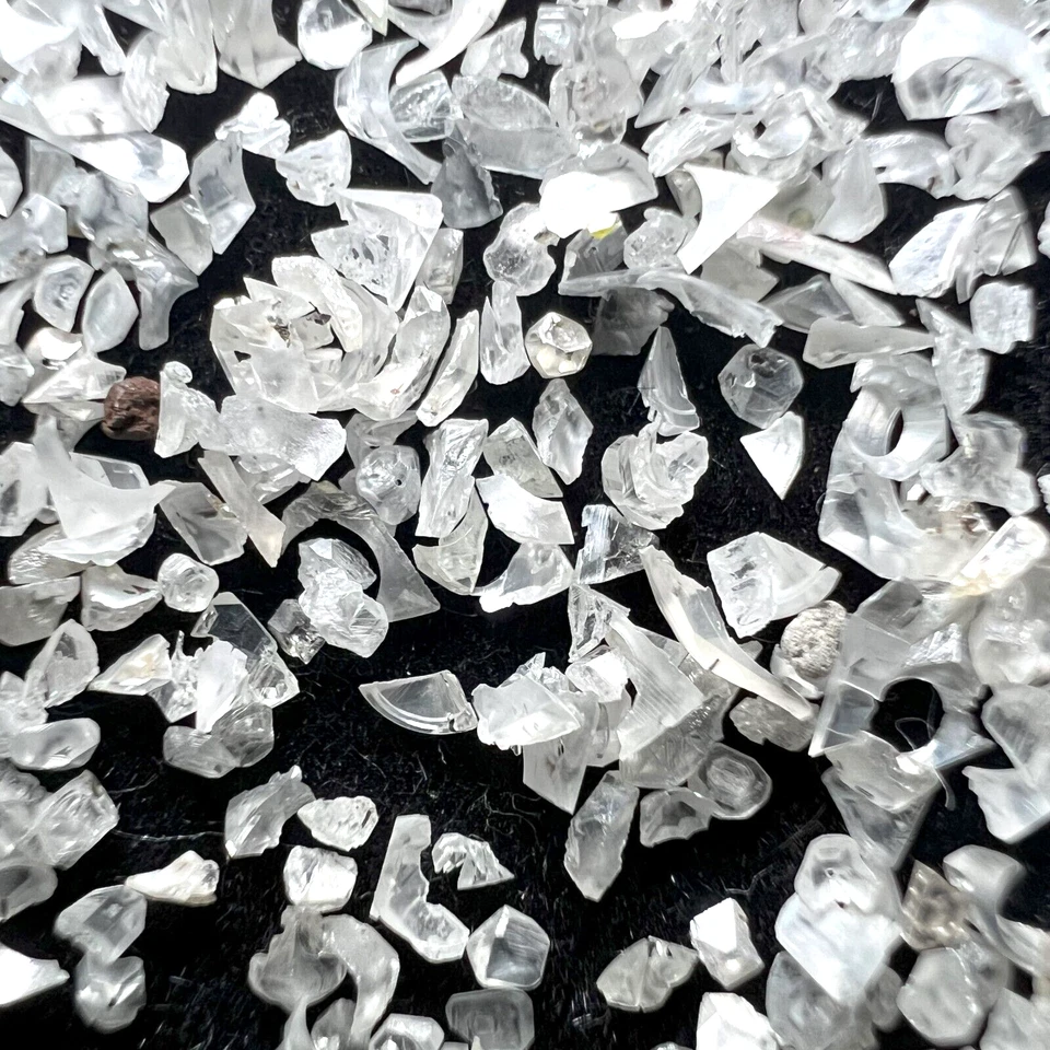 10.00+ Cts RAW NATURAL WHITE REAL DIAMOND DUST POWDER ROUGH LOT FOR RING - Image 3 of 4