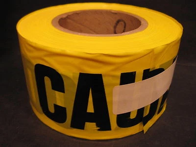 Presco B3102Y13 Caution/Cuidado Bilingual 2 mil Barricade Tape - 3" x 1000' New