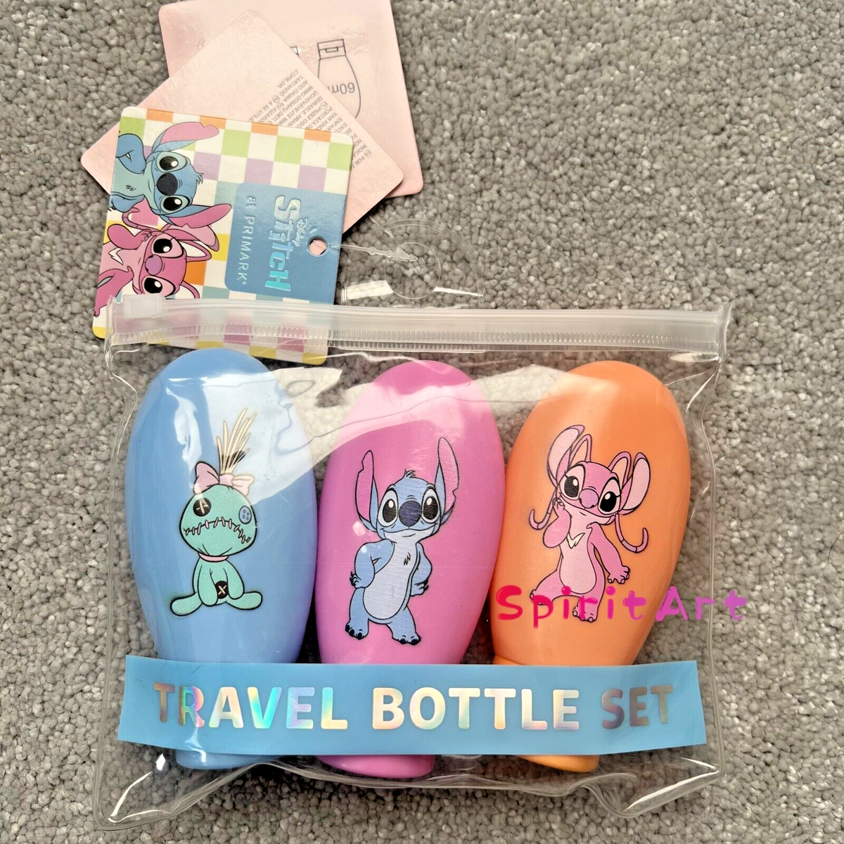 NEW PRIMARK DISNEY Lilo Stitch SET OF TRAVEL BOTTLES