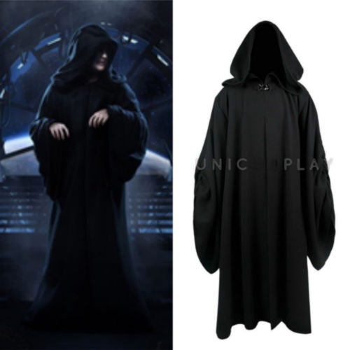 Emperor Palpatine De Star Wars Darth Sidious Bata Cosplay Disfraz Negro {dd 2 y}