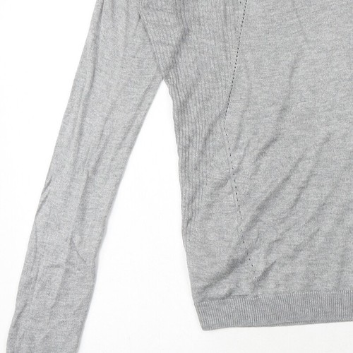 Promod Womens Grey V-Neck Viscose Blend Jumper Size L - Picture 10 of 10