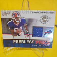 2002 Pacific Atomic Peerless Price Game Worn Jersey Buffalo Bills 