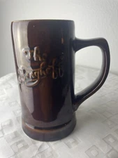Vintage Beer Stein The Berghoff Restaurant Ceramic Collectible Mug Hall Pottery