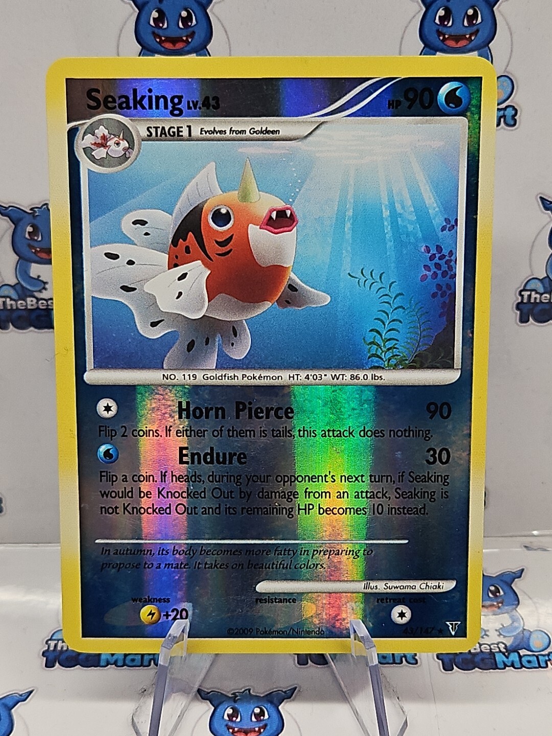 Seaking 43/147 Reverse Holo Foil Supreme Victors Pokemon LP