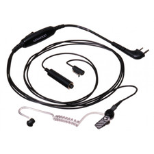 Kenwood KHS-9BL Three-Wire Lapel Microphone with Earphone Black