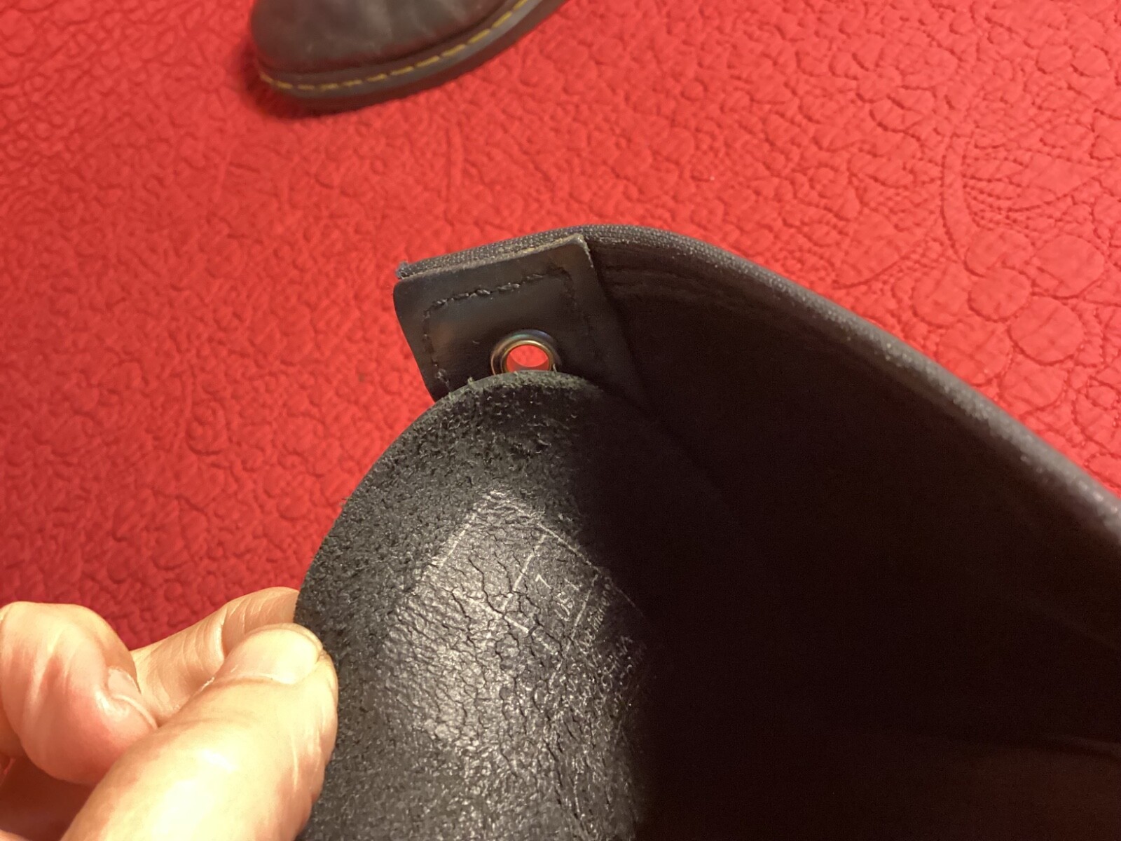 Dr Doc Martens black leather ankle combat boots usa size 7 Women’s thumbnail 7