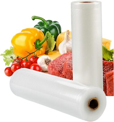 Vacuum Sealer Bags Rolls 2PACK 10'' x 16.4' - 8mil x 