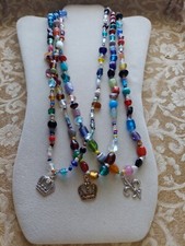 84 New Orleans Glass Mardi Gras necklaces/ Charms, SOLD INDIVIDUALLY