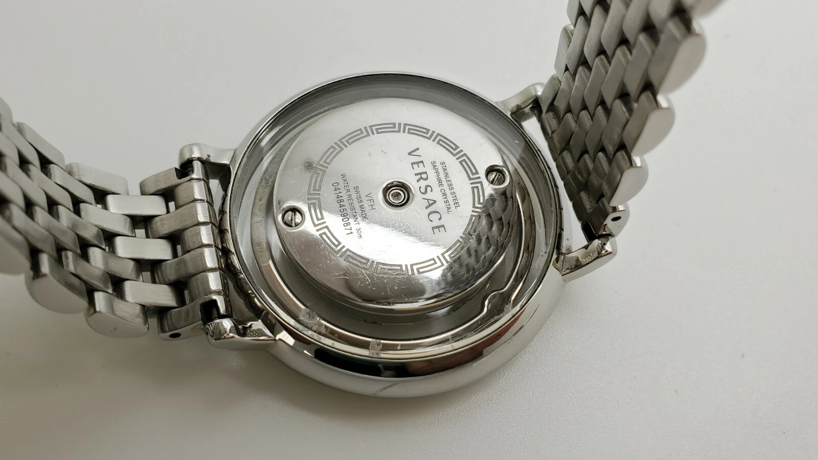 Versace Venus VQV070015 Silver Tone Sapphire Crystal Swiss Made Womens Watch