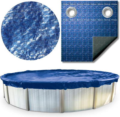 HYDROTOOLS Heavy Duty Pool Cover for 28 FT Round Pools - Winch & Cable Included