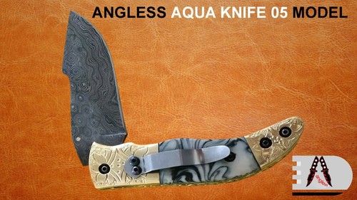 Set Of 3 Premium Angless Folding Knives Handmade Damascus #Ramzan Offer Lot 27 - Picture 3 of 18