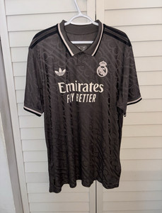 adidas Real Madrid Soccer Jersey 2XL Gray Officially Licensed