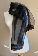 Vintage Early-Mid 1900's Elegant Sheer Scarf 53-1/2"x 18" Beautiful Condition