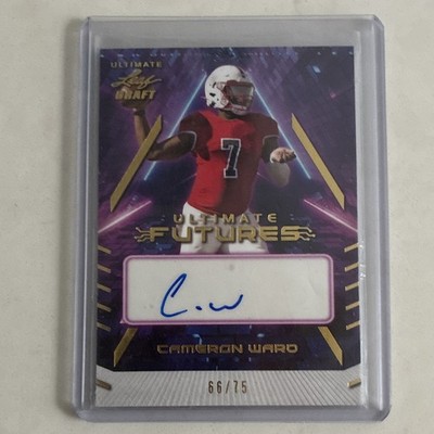 Leaf 2022 Ultimate Draft Cameron Ward Ultimate Futures Auto UF-CW1 66/75 NCAA