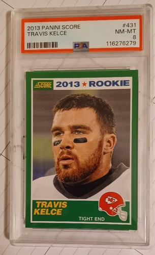 2013 Panini Score - 2013 Rookie Travis Kelce #431 (RC) PSA 8