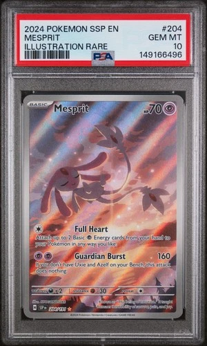 Mesprit 204/191 PSA 10 Surging Sparks Pokemon Card Game