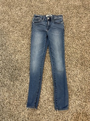 Abercrombie & Fitch Super Skinny Mid Rise Blue Stretch Denim Jeans Women