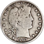 1907-D Barber Half Dollar