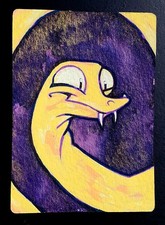 ACEO Oryginalna karta artystyczna, "Snek" od Batkinart