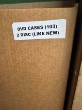 CASES DVD CD Lot of 66 Units Black Case 2 Disc Capable Movie CDs EXCELLENT