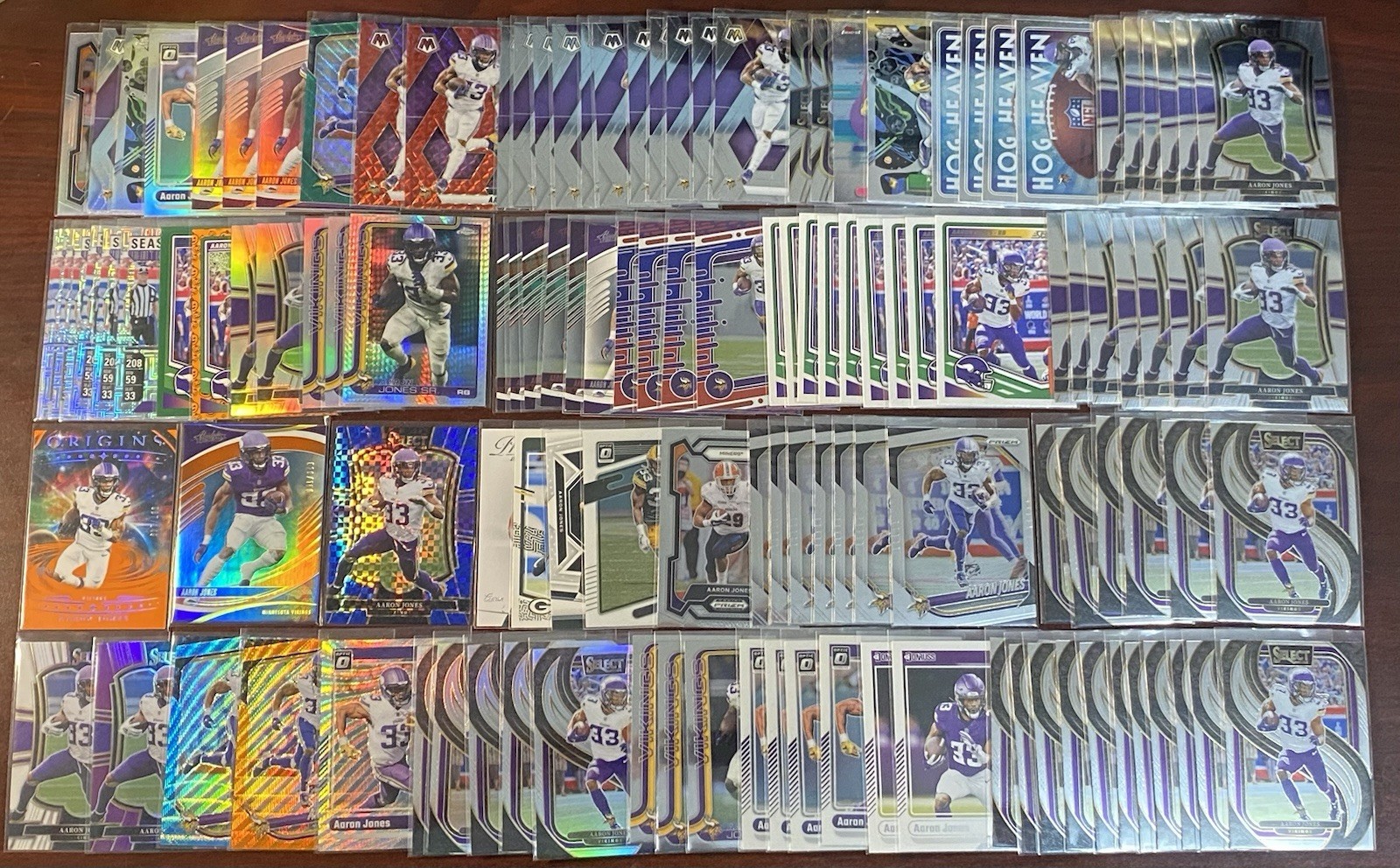 Aaron Jones (119) 2025 Prizm Orange /65 & /220 & Select /35 & Purple /75 & More!