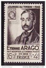 🦬Timbre France N°794 - Neuf ** - Etienne Arago - MNH** - 1948🦬