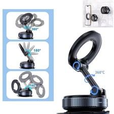360  Adjustable Vacuum Suction Cup Magnetic Car Phone Holder Mount for MagSafe