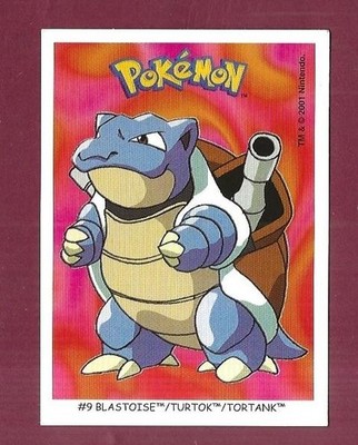 170326E - Pokemon Dunkin Boomer Sticker Karte TORTANK # 9