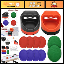 Air Hockey Pushers  Pucks Set - 2 Pushers, 4 Red  4 Blue Paddles for Game Tabl