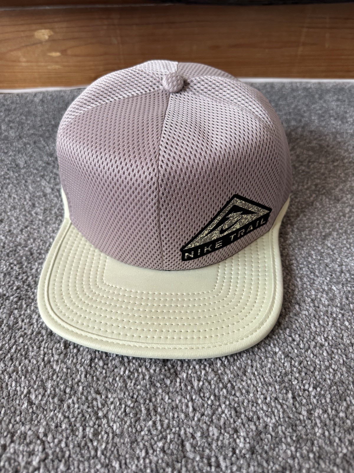 Nike Dri-Fit Pro Cap Trail Running Adult Adjustable Snapback Hat Grey/Pale Green image 2