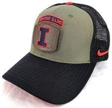 NEW Illinois Fighting Illini Nike Military Snapback Trucker Cap Hat Adult M/L
