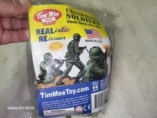 Tim Mee 48 Piece WW II US Army Green Plastic Soldier Figures 54MM #67707