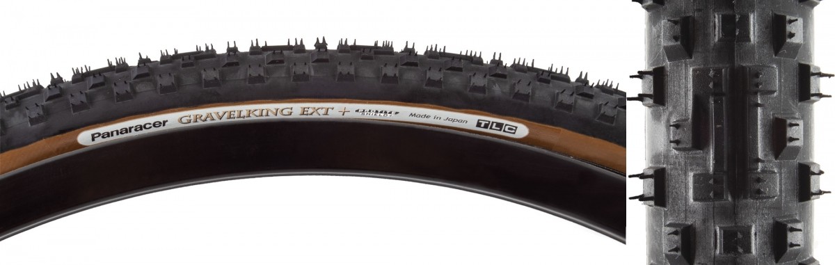Шина Panaracer GravelKing EXT Plus - 700 x 33 Бескамерная складная Чернаякоричневая 10890₽
