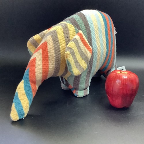 Lambs-Wool ANT EATER Plush Colorful Striped Aardvark By Black Rabbit in England - Picture 3 of 22