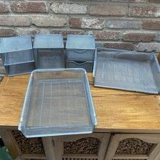 Vintage Eldon Mesh Office Stylish Storage Cubes And Filing Trays VGC