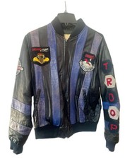 Troop Vintage 80s Leather Varsity Bomber Jacket Hip Hop LL Cool J
