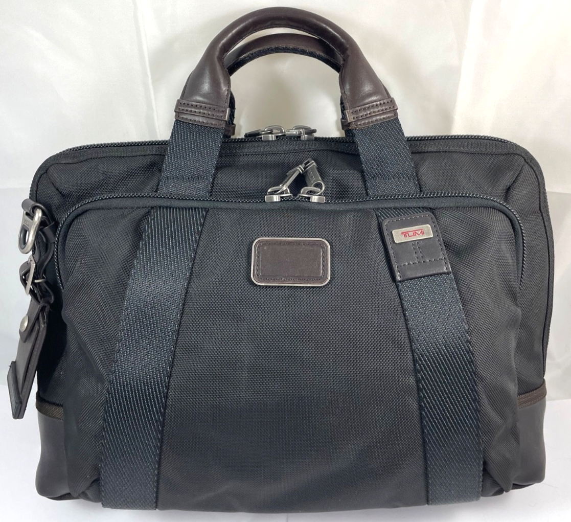 Tumi Alpha Bravo Hansen Briefcase Laptop Bag Ballistic Nylon