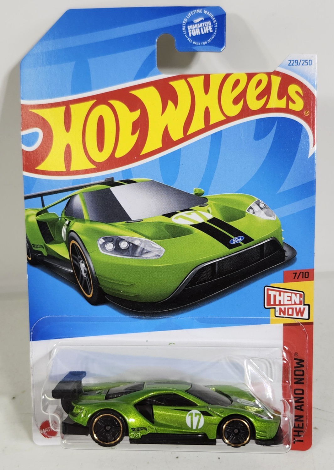 Hot Wheels 2016 Ford GT Race Then & Now Green Car 1/64 Toy Vehicle NEW