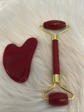 2pcs/set Face Spa Roller Gua Sha Scraper Board Face Lift Up Wrinkle Remover