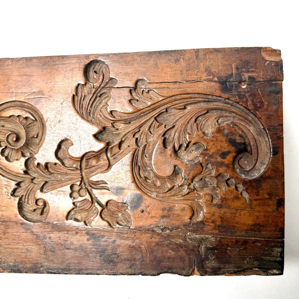 Hardwood Plaster Casting 18th Century Victorian Scrolled Architectural Mold - Image 4 of 4