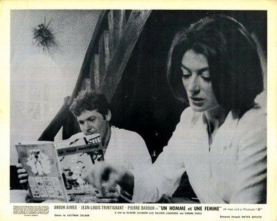 UN HOMME ET UNE FEMME 1966 Anouk Aimée Claude Lelouch 10x8 LOBBY CARD