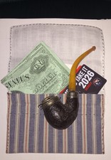 Civil War TOBACCO Fabric HOMESPUN TICKING Wallet Handsewn Civilian Soldier