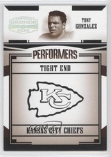 2005 Donruss Gridiron Gear Performers Silver 90/250 Tony Gonzalez #P-48 HOF 0a1