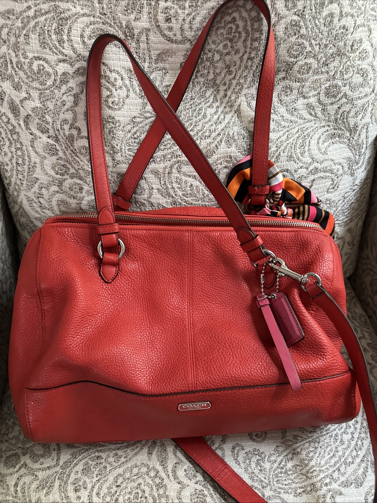 Beautiful Coach 3 Zipper Handbags Park Soft Katheryn Satchel with 3 compartments-image