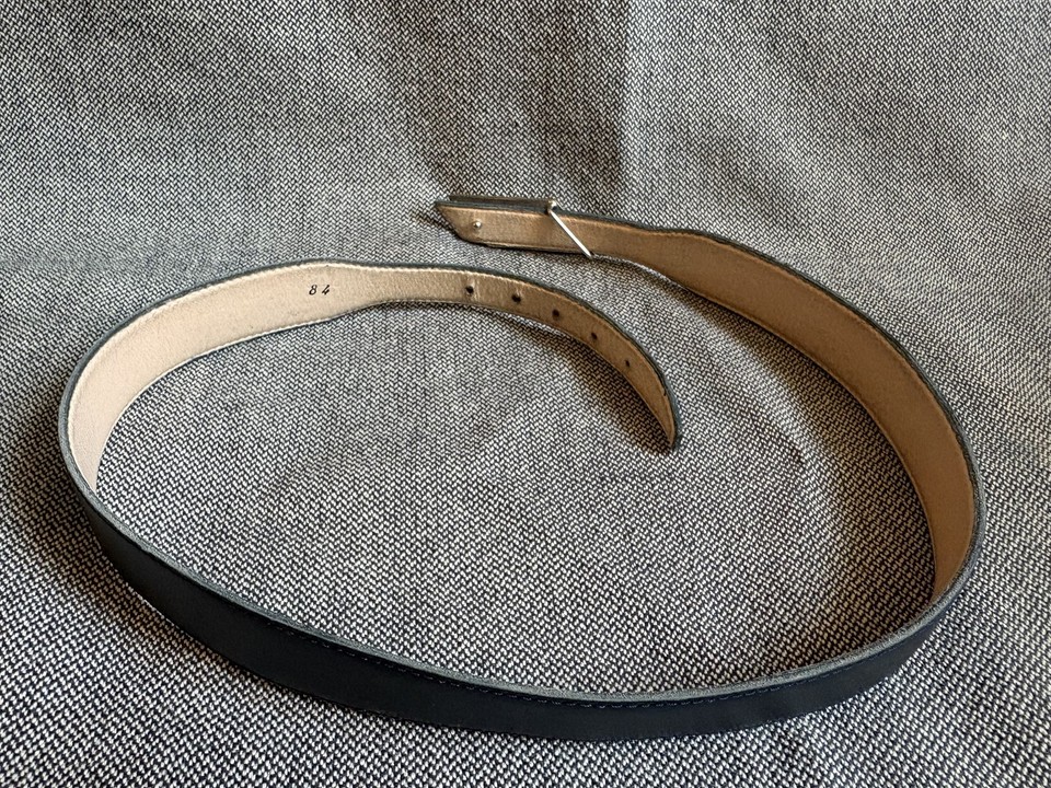 Ceinture Tressée Carven En Cuir Marron - Taille 105 - Vintage