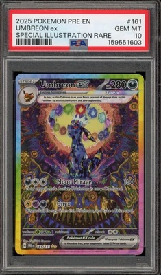 Pokemon Umbreon ex Prismatic Evolutions Special Illustration Rare #161 PSA 10