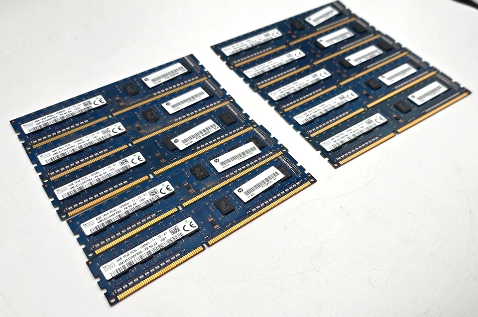 10 件装惠普 - SKHynix 4GB PC3L-12800U 内存 RAM 台式电脑 698650-154 — 第 2/4 张图片