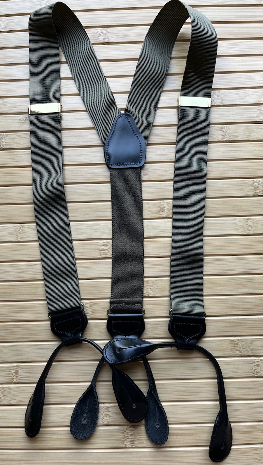 Men’s Vantage Green Adjustable Button Suspenders … - image 2